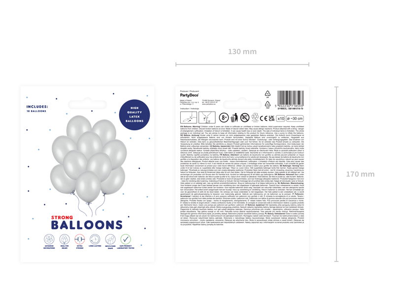 Ballonger Silver Metallic 10 pack