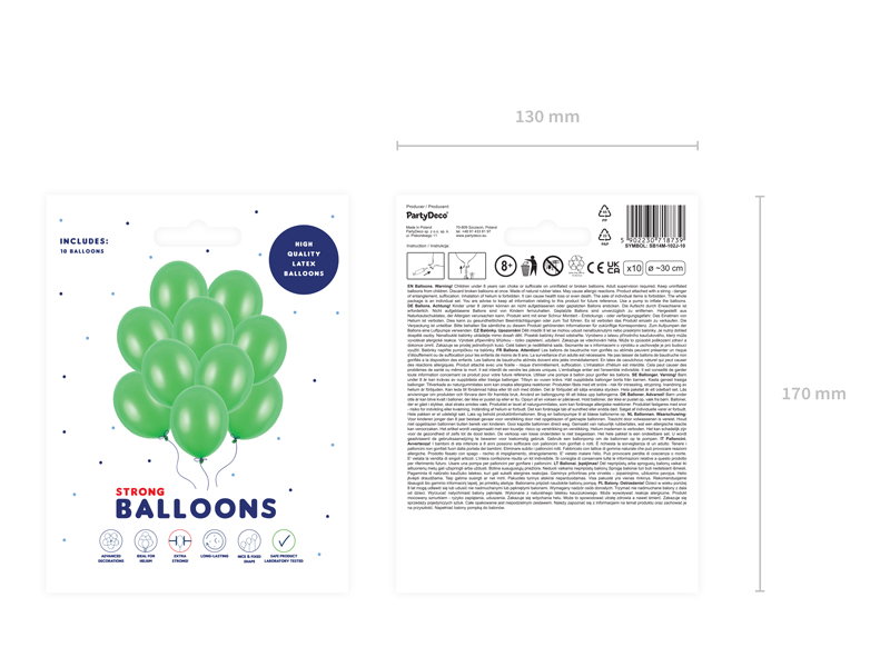 Ballonger Grön 10 pack