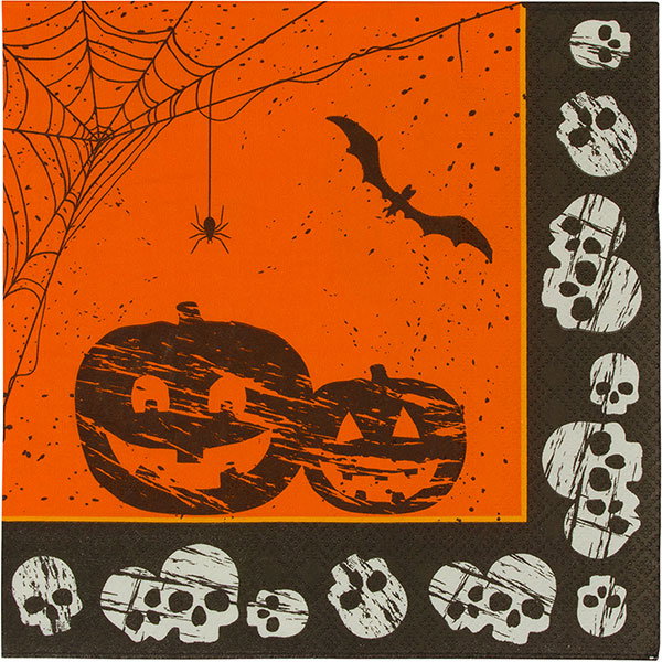 Servetter - Pumpor - Halloween
