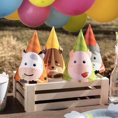 Partyhatt Bondgård – 6-pack