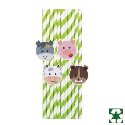 Papperssugrör Bondgård 20 cm – 10-pack
