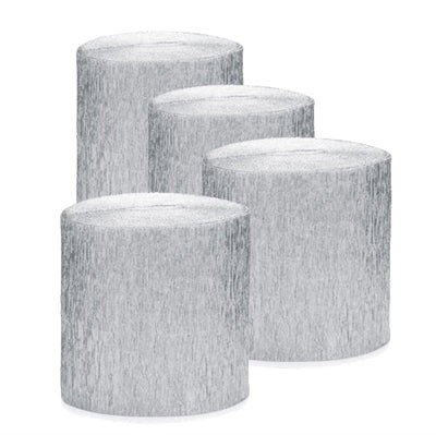 Crepepapper silver – 4 rullar