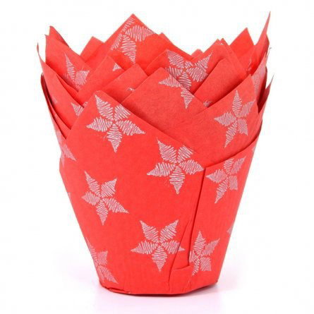 Muffinsform Tulip - Julstjärna - 36pack - House of Marie
