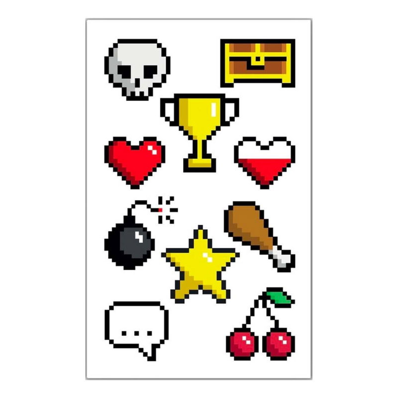 Temporära tatueringar – pixelmotiv