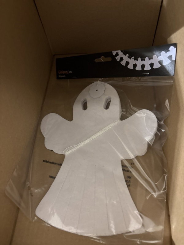 Girlang spöken – vit papper – 300 cm