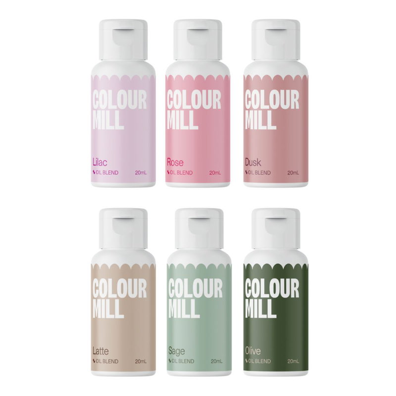 Färgpaket Botanicals, Oljebaserade ätbara färger - Colour Mill