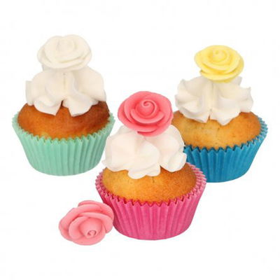 Sockerdekorationer - Marsipanrosor - Mix - FunCakes