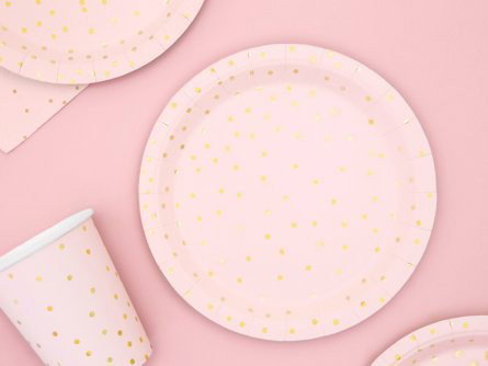 Papptallrikar - Polka Dots Pink – ingående artikel, visas separat