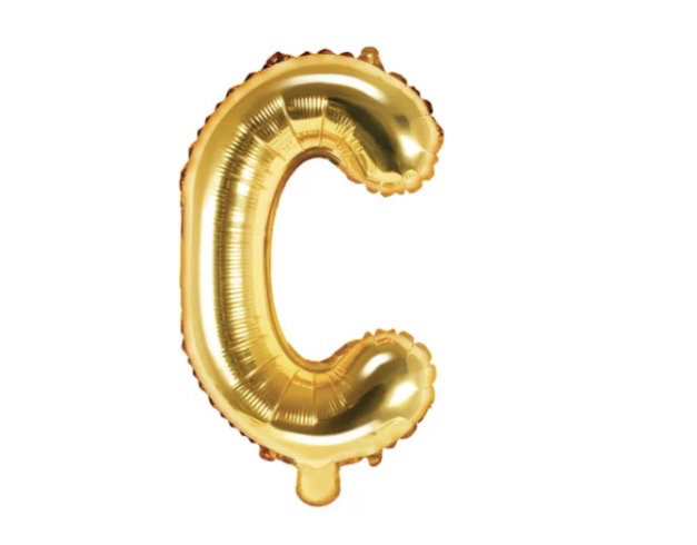 Bokstavsballong Guld