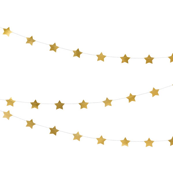 Girlang - Stjärnor - Guld