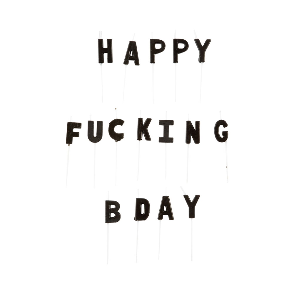 Tårtljus Happy Fucking B-Day