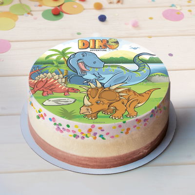 Tårtbild Dinosaurie Dino Adventure A 20cm