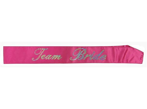 Magband Team Bride Rosa/Silver 78×9 cm