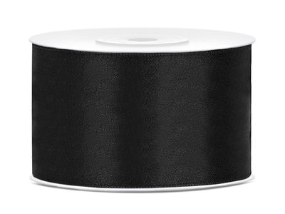 Satinband Svart