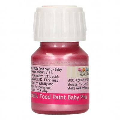 Food Paint - Metallic - Baby Pink - FunCakes