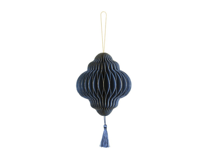 Honeycomb med tassel Mörkblå 13,2x15cm