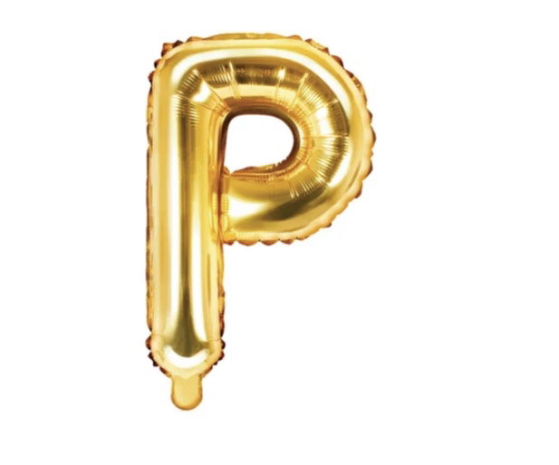 Bokstavsballong Guld
