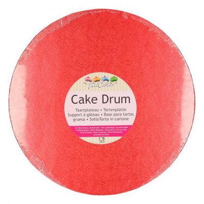 Tårtbricka - Röd - 25cm - FunCakes
