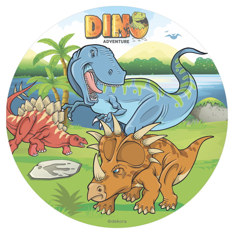 Tårtbild Dinosaurie Dino Adventure A 20cm