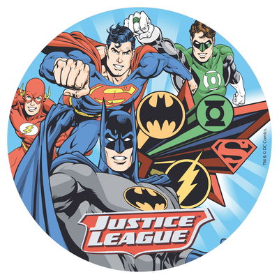 160137-DISCO OBLEA TARTA JUSTICE LEAGUE 20CM_1