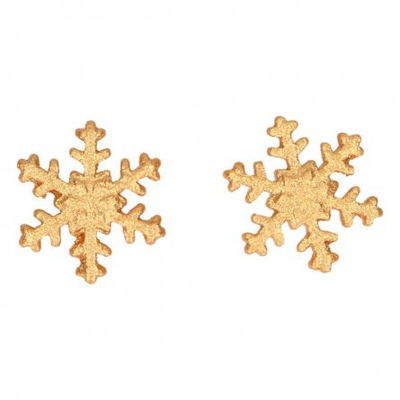Sockerdekoration - Snöflingor - Guld - FunCakes