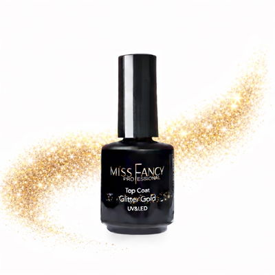 Glitter top coat Gold