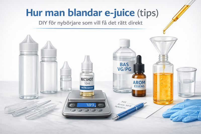 Hur man blandar e-juice (tips) – DIY för nybörjare som vill få det rätt direkt