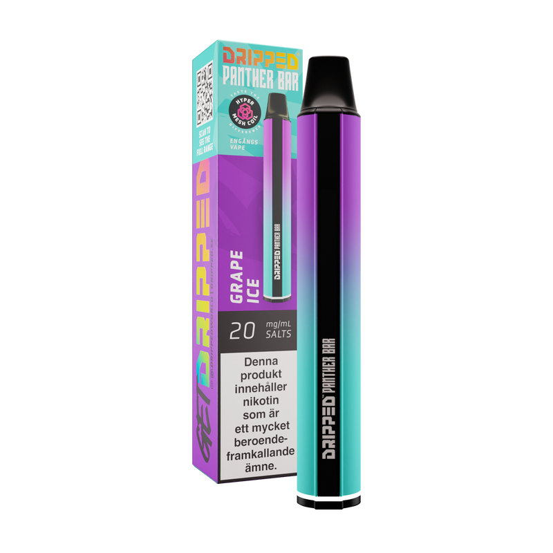 Dripped Panther Bar - Grape Ice 20mg