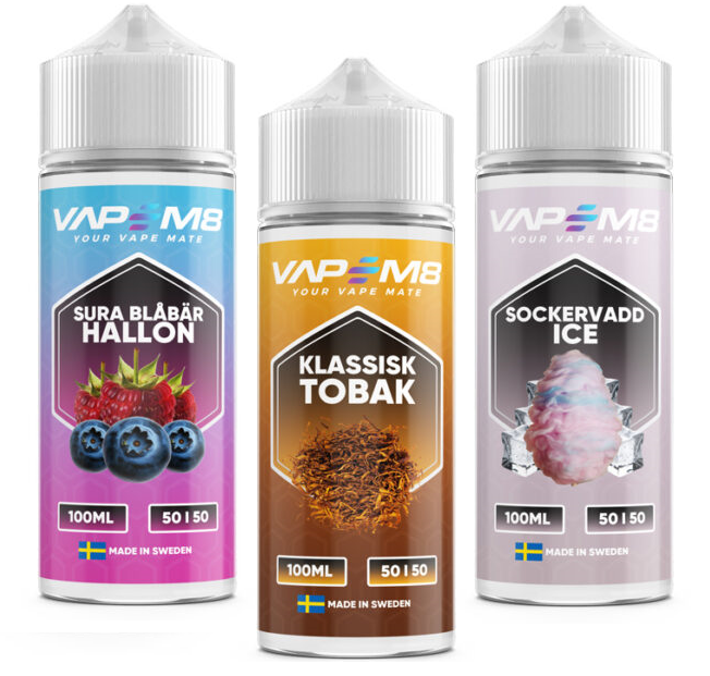 VapeM8: 100ml 50/50
