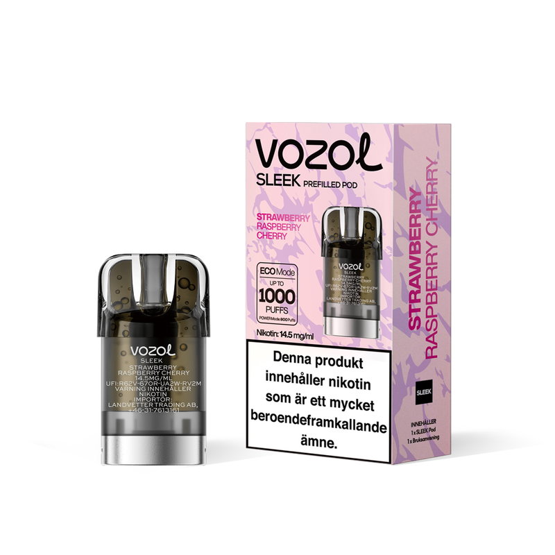 Vozol Sleek - Strawberry Raspberry Cherry 14.5mg