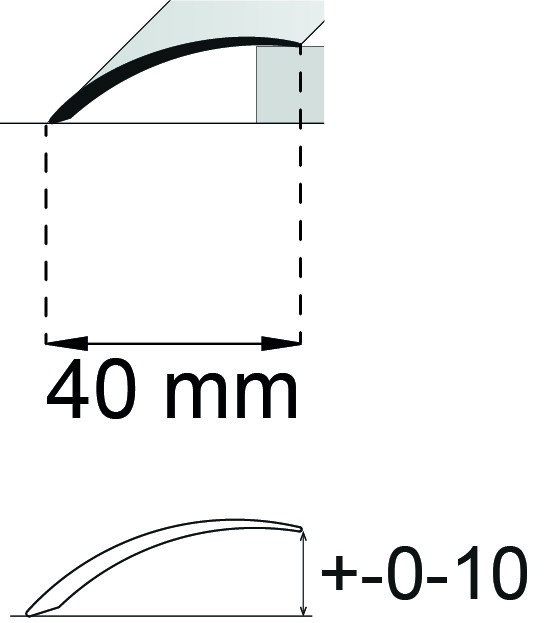 Nivålist SA78 Mattsvart 100cm