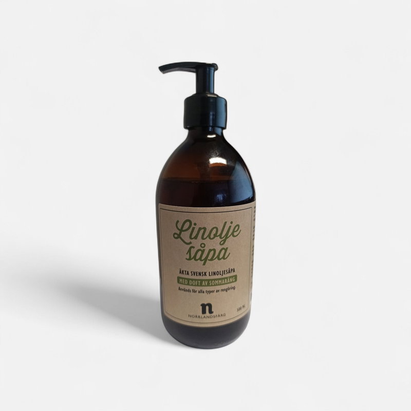 Linoljesåpa Sommaräng Norrlandsfärg 0,5lit Glas