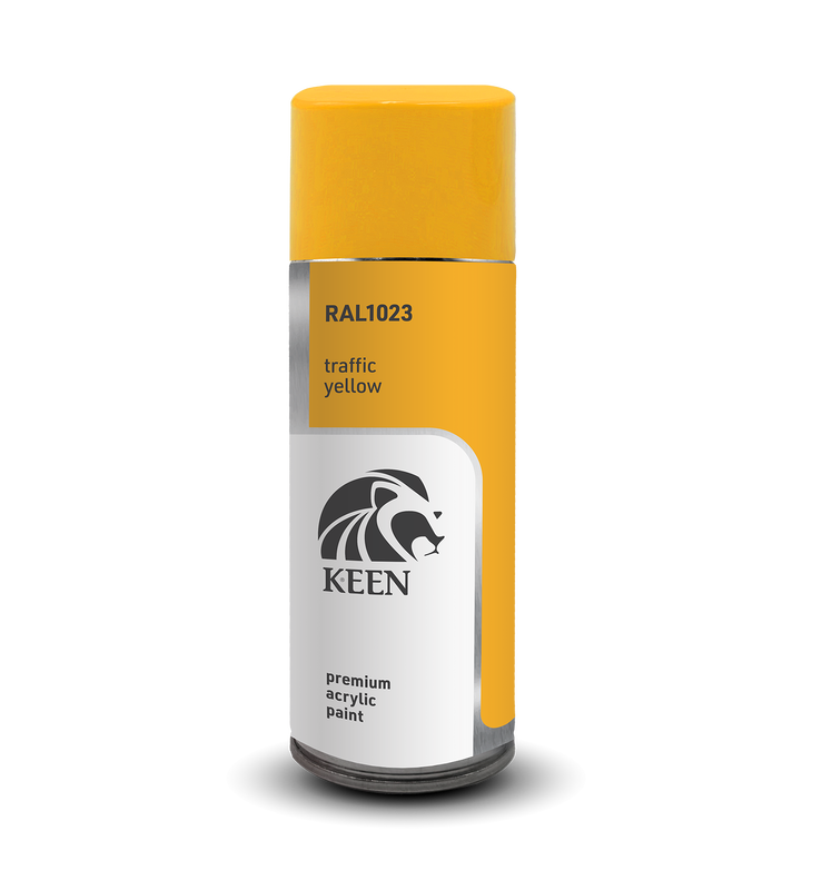Sprayfärg Keen 400ml – RAL1023 Traffic Yellow