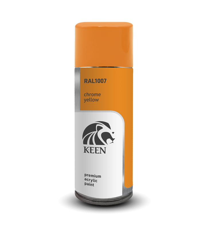 Sprayfärg Keen 400ml – RAL1007 Chrome Yellow