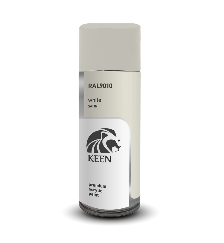 Sprayfärg Keen 400ml – RAL9010 Satin White