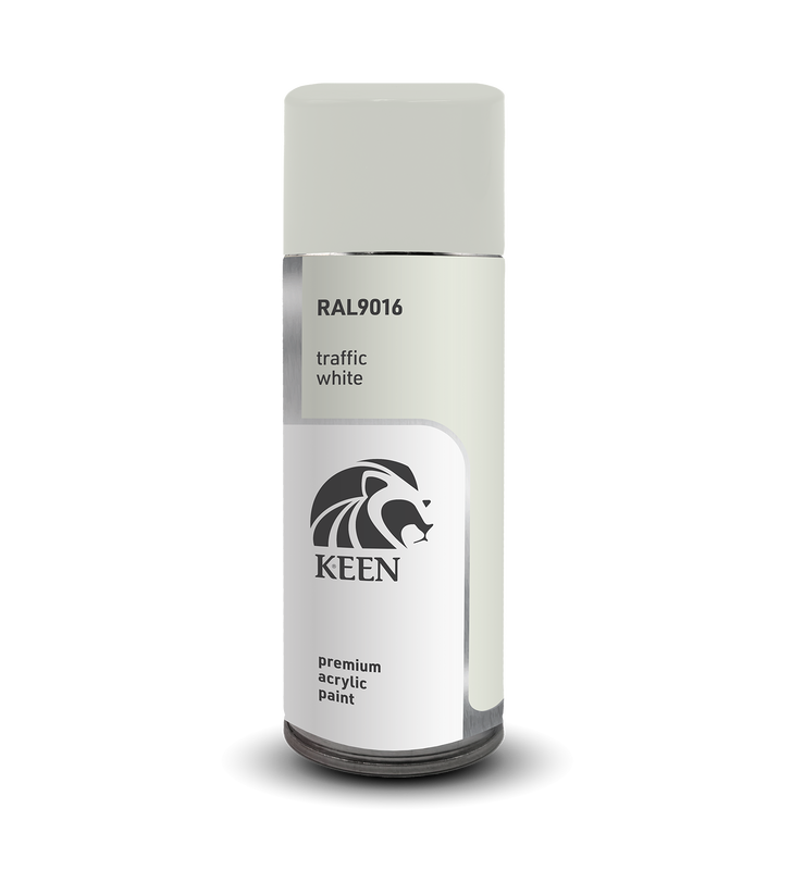 Sprayfärg Keen 400ml – RAL9016 Traffic White