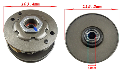 Koppeling + achter vario Minarelli 105 / 107mm