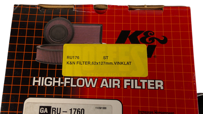 K&N FILTER,62x127mm.VINKLAT