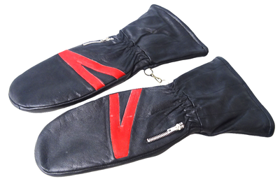 Kraghandske i getskinn med teddyfoder MC och moped – storlek 9