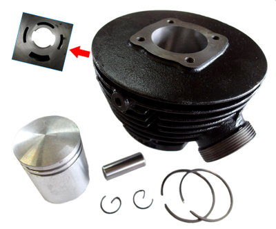 Cilinder Sachs 50cc 38mm 3/4V 5.5 pk