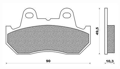 Achter remblok Honda NS400 Newfren