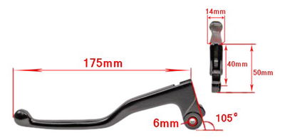 Handtagsarm vänster BMW / Derbi / Rieju / Yamaha