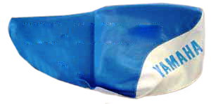 Sadelklädsel / överdrag Yamaha DT50MX / DT80MX blå/vit (2P)