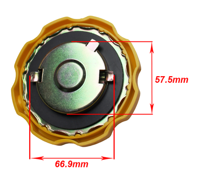 Tanklock Honda MTX gammal modell med lås gul