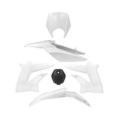 Kåpsats Derbi Senda DRD pro ny modell / Gilera RCR / SMT vit 6 d.