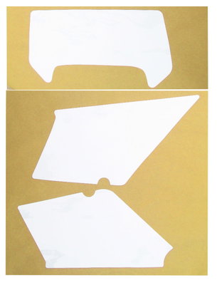 Zijkap / lampkap sticker set wit