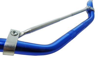 Stuur motorcross aluminium blauw / grijs