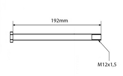 Bakaxel m12-1.5x192mm Zundapp CS50 448