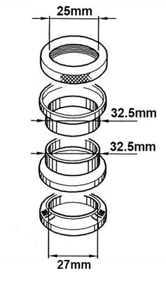 Balhoofdstel Yamaha Aerox/Bw,S Ng/Neos <02