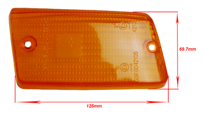 Knipperlicht glas  links achter Vespa PK50Xl/Automaat Groot